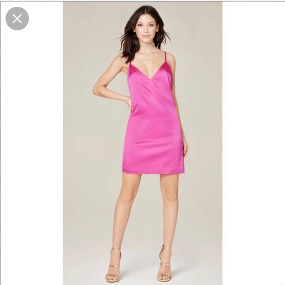 Silky mini slip dress